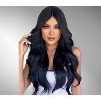 Peruca Long Wavy Black 